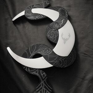 Black Engraved Decorative Wall Mirror